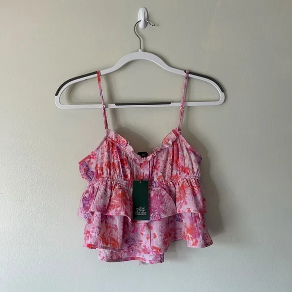 Pink Patterned Wild Fable Tank Top - Picture 2 of 6